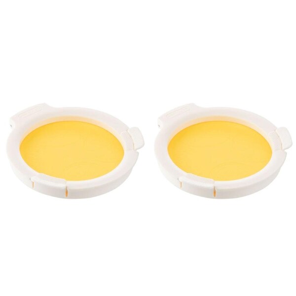 2x Progressive Silicone Stretch & Seal Citrus Orange/Lemon Storage Saver Yellow