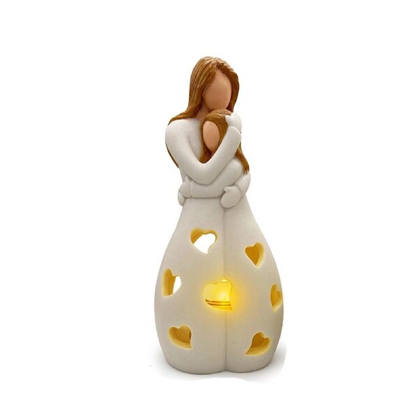Nevenka Candle Holder Statue with Flickering Led Candle for Mothers Day Christmas Gifts