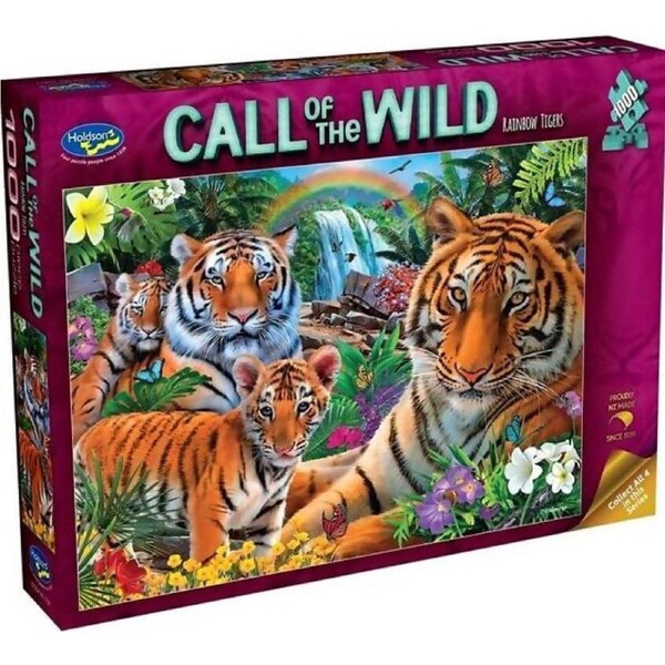 Holdson - Call Of The Wild Rainbow Tigers - Jigsaw Puzzle 1000 Pieces