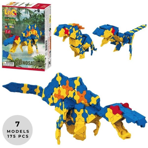 LaQ Dinosaur World Spinosaurus - 7 Models, 175 Pieces