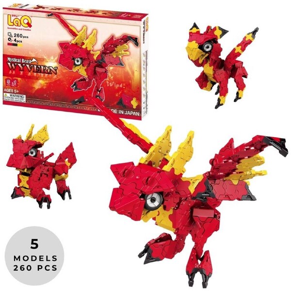 LaQ Mystical Beast Wyvern - 5 Models, 260 Pieces
