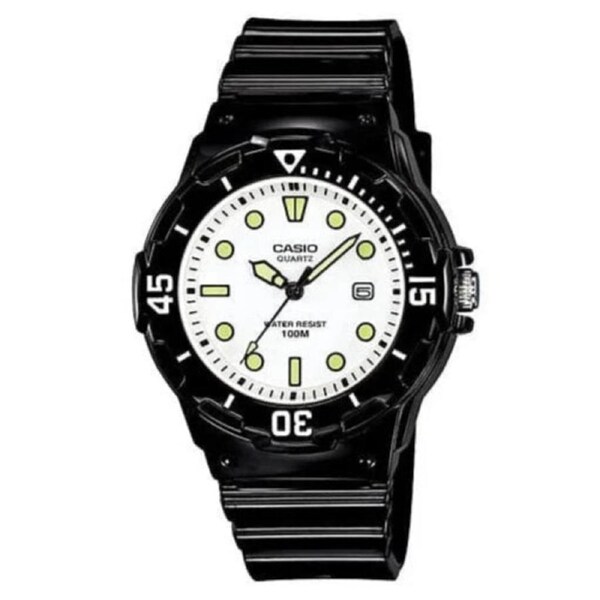 Casio Ladies Black and White Analogue LRW200H-7E1/LRW-200H-7E1V