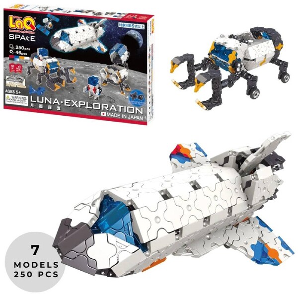 LaQ Space Series Lunar Exploration - 7 Models, 250 Pieces