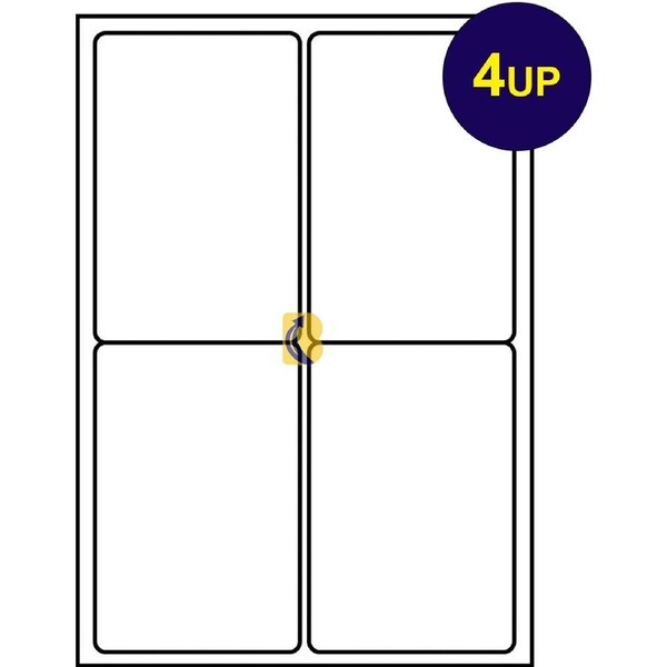 4UP 100 Pack A4 White Labels Self Adhesive Mailing Laser & Inkjet sticker labels - Avery L7169