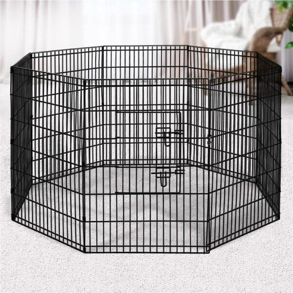 i.Pet 24" 30" 36" 8 Panel Pet Dog Playpen Puppy Exercise Cage Fence Play Pen 24"