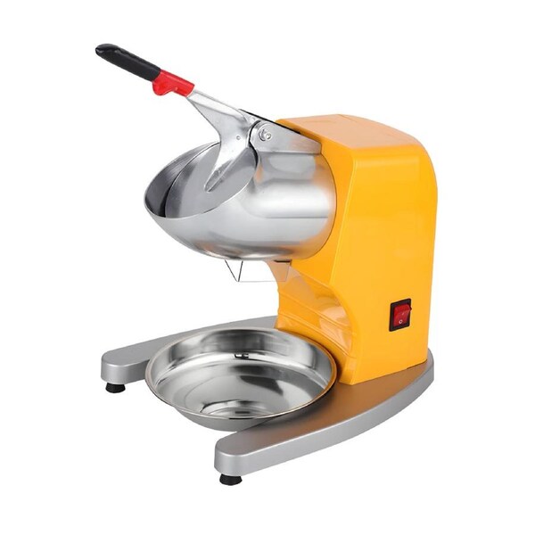 SOGA Ice Shaver Electric Stainless Steel Ice Crusher Slicer Machine Commercial Yellow