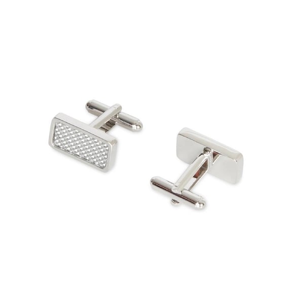 Van Heusen Men's Rectangle T-Bar Cufflinks Formal Business Accessory Silver