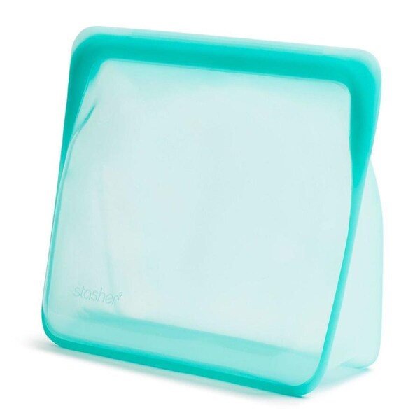 Stasher 3L Silicone Stand Up Mega Food/Leftovers Saver Storage Bag Pouch Aqua