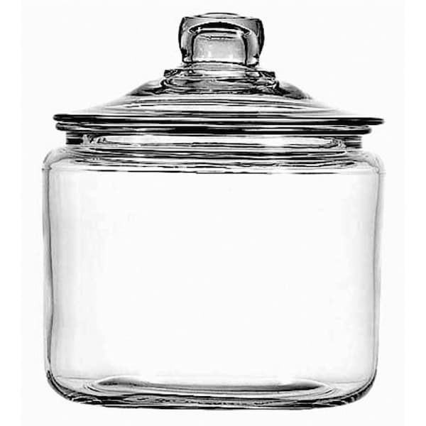 Anchor Hocking 3L Heritage Glass Jar Kitchen Food Container Organiser w/ Lid CLR