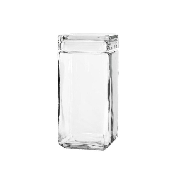 Anchor Hocking 1.89L Stackable Glass Jar Food Container Organiser w/ Lid Clear