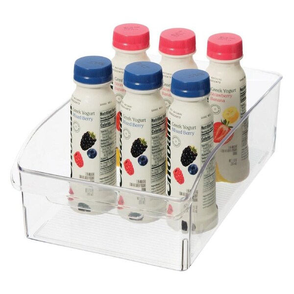 Oggi 36x20cm Storage Bin Food Pantry/Fridge Organiser w/Finger Grip Handle Clear