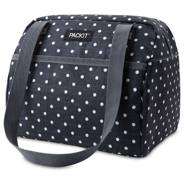 Pakit Polka Dot Hampton Chiller Lunch Bag Outdoor/Travel Food Storage Container