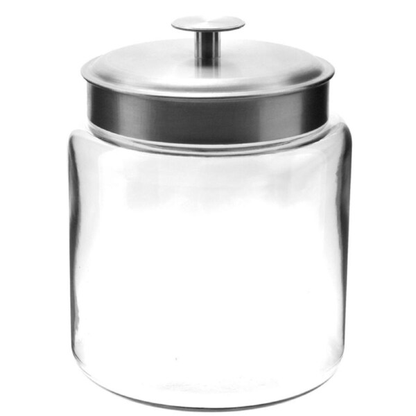 Anchor Hocking 2.9L Montana Glass Jar Food Container Organiser w/ Brushed Lid