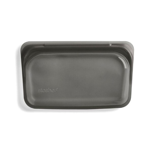 Stasher 355ml/19cm Silicone Snack Bag Reusable Food Storage Travel Pouch Black