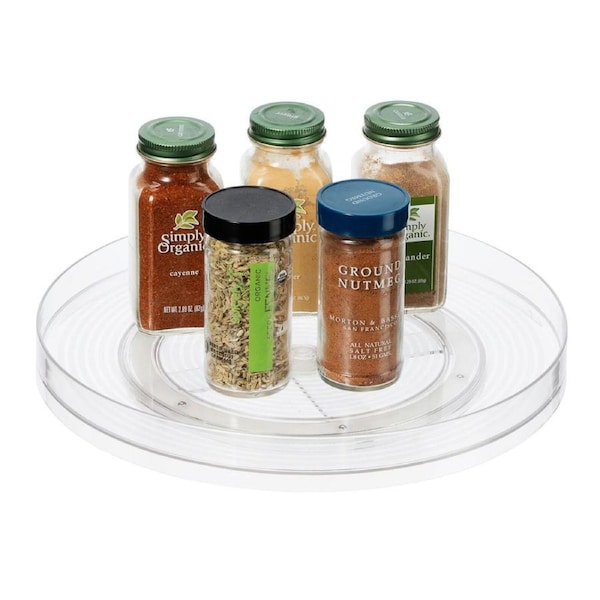 Oggi 29cm Lazy Susan Turntable Spice/Condiment Kitchen Pantry Organiser Clear