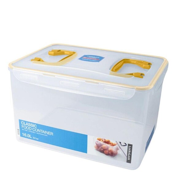 Locknlock 16L Airtight Cat/Dog Pet Dry Food Storage Container Box Large Yellow