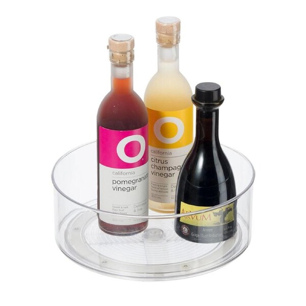 Oggi 23cm High Wall Lazy Susan Turnable Spice/Condiment Kitchen Organiser Clear