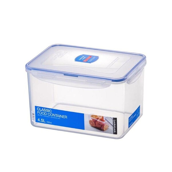 Locknlock 4.5L Airtight Classic Rectangle Food Storage Container Tall Clear
