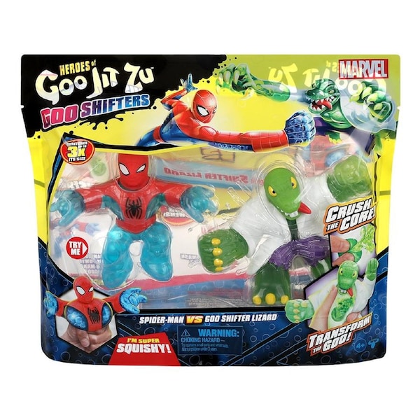 Heroes Of Goo Jit Zu Marvel Goo Shifters Spiderman Vs The Lizard Figures Toy 4y+
