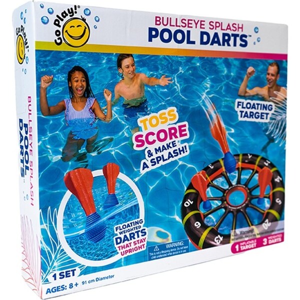 Go Play! Bullseye Splash Pool Darts Weighted Dart Throw Pool Game 91cm 8y+