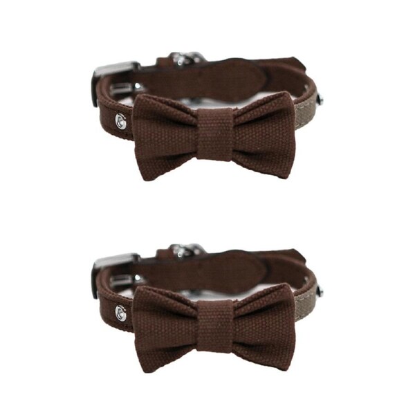 2x Rosewood Wag n Walk 45.7cm Pet/Dog Neck Collar Strap Choker Med Truffle/Taupe