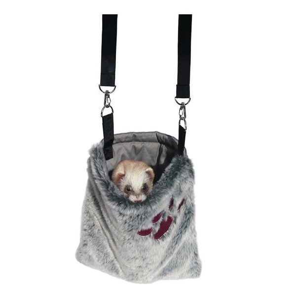 Rosewood Snoozing & Carrying 26x29cm Quilted Polycotton Ferret Sleeping Bag Grey