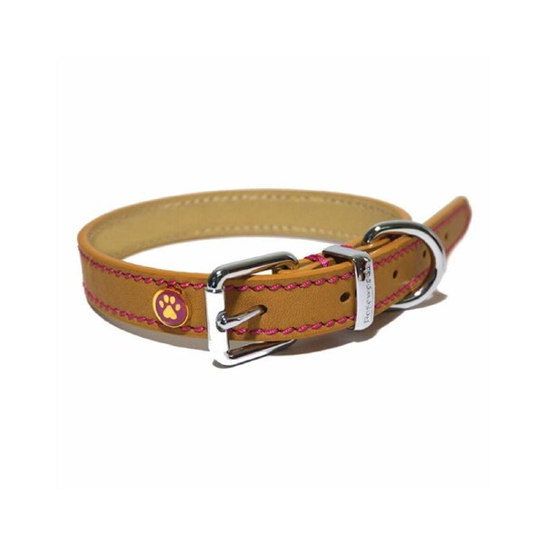 Rosewood Adjustable 73.5cm Leather Pet/Dog Collar Neck Choker Strap XL Brown