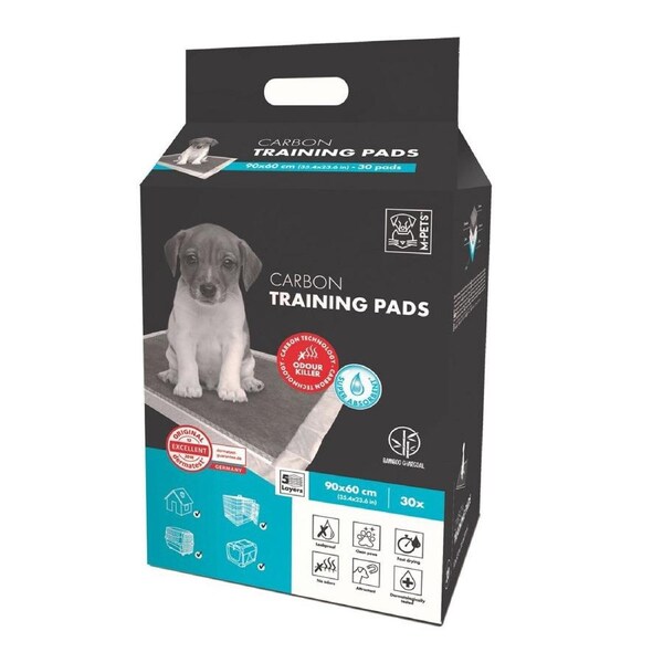 30pc M-Pets 90x60cm Puppy/Dog Large Pet Carbon Training Pad Fast Drying Pee Mat