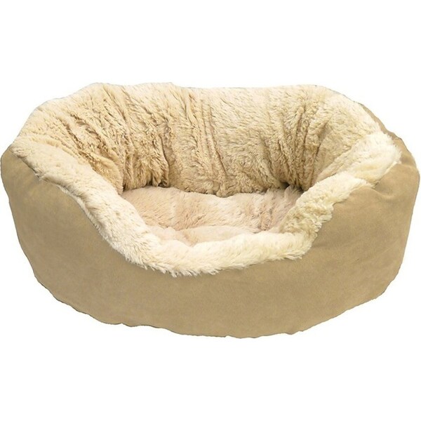 Rosewood 63cm Faux Suede Pet Dog Bed Sleeping Plush Comfort Cushion Square Tan