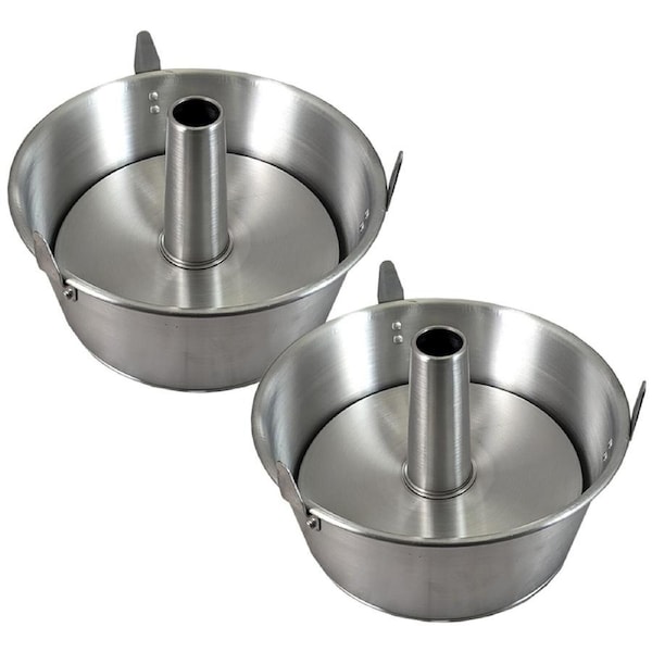 2x Angel Food Chiffon Decorative Cake Tin Kitchen Cooking/Baking Cake Making Set