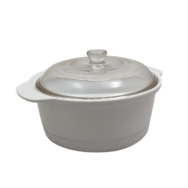 Ceramic Casserole Dish Microwave/Oven Home Cooking Set W/Glass Lid 2.0L Size