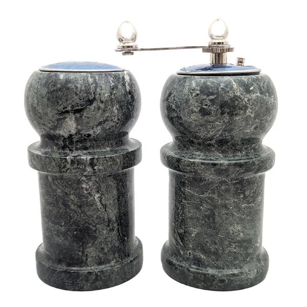 Green Marble Decorative Tabletop Salt & Pepper Grinder Shaker Dinnerware Set