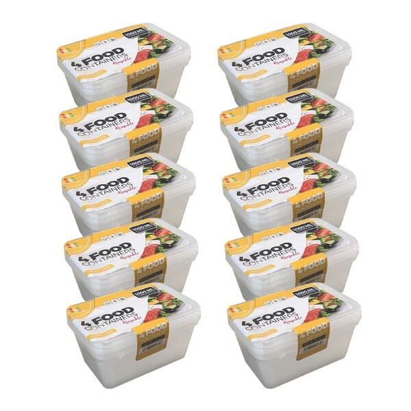 40pc Menu Master Food Meal Preparation Kitchen Storage Container Set 1000ml