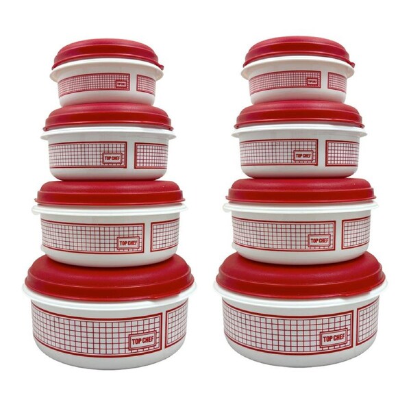 8pc Container Kitchen/Panty Food Storage Set Assorted 360Ml/750Ml/1.25L/2L