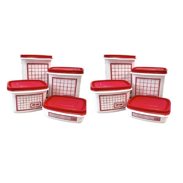 8pc Container Food Kitchen/Panty Storage Set Assorted 390Ml/880Ml/1.4L/2L