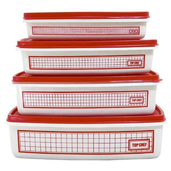 4pc Container Food Kitchen Panty Storage Set Assorted Colours 1.2/2.2/3.5/5L