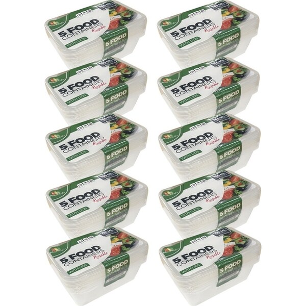 50pc Menu Master 750ml Reusable Kitchen Food/Meal Preparation Container W/Lid