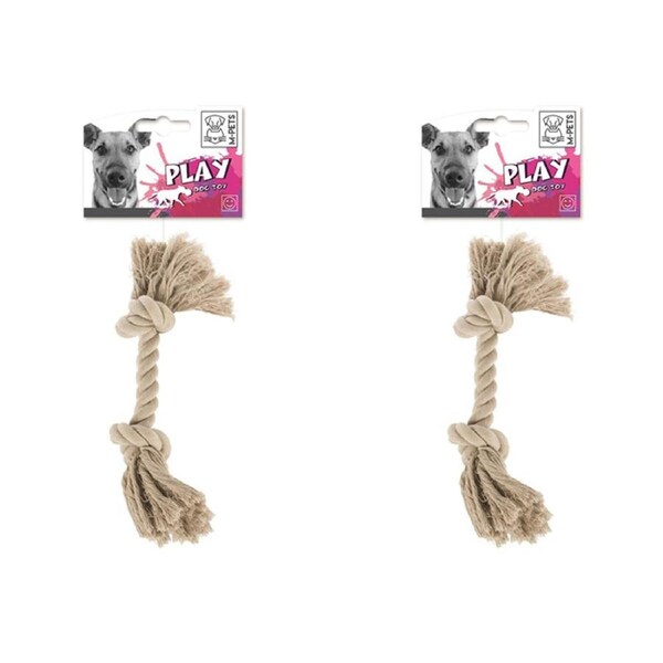 2x M-Pets 48cm Rope Dog/Puppy Interactive Pet Fetch/Exercise Chew Teething Toy