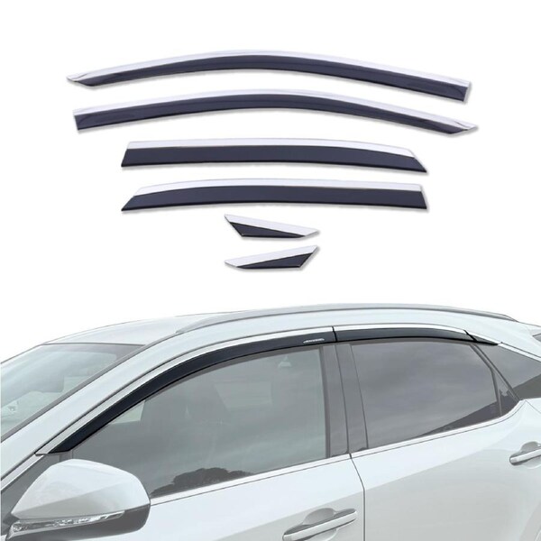 Stainless Trim Weather Shields for Lexus RX Series RX350 / RX350h / RX500h 2022-Onwards