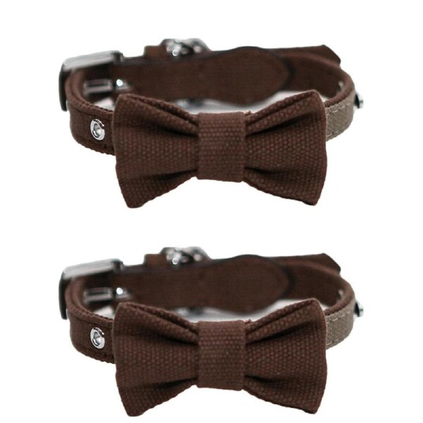 2x Rosewood Wag n Walk 34.3cm Pet/Dog Neck Collar Strap Choker Sml Truffle/Taupe