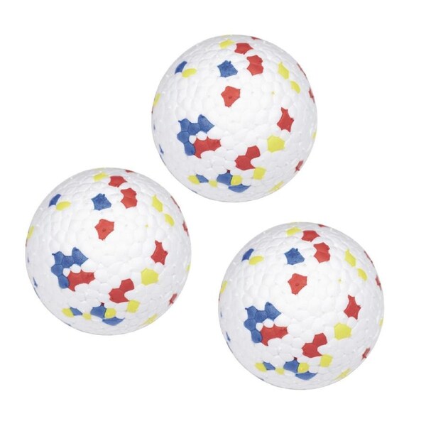3x M-Pets 7cm Bloom Ball Dog/Puppy Pet Interactive Chew Fetch Fun Exercise Toy