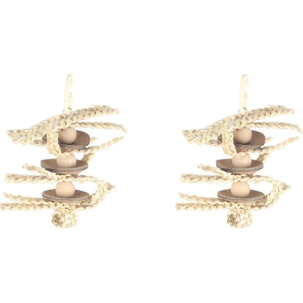 2x Nature Island Coconut Munch Hide & Play Mobile Rabbit Chew/Gnaw Pet Toy NTRL