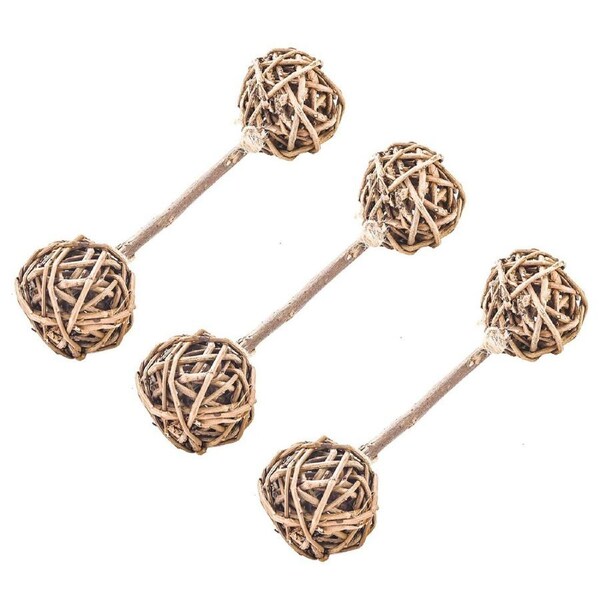 3x Nature Island Willow Dumbbell Rabbit/Guinea Pig Small Pet Play/Chew Toy NTRL