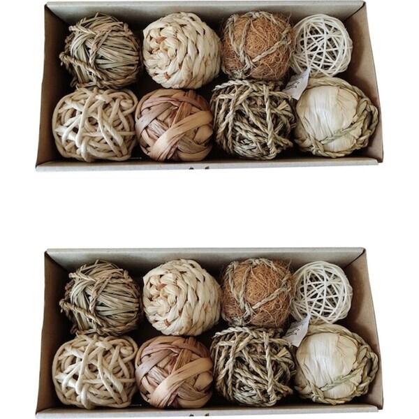 2x 8pc Nature Island Fun Ball Value Pack Rabbit/Guinea Pig Small Pet Chew Toy