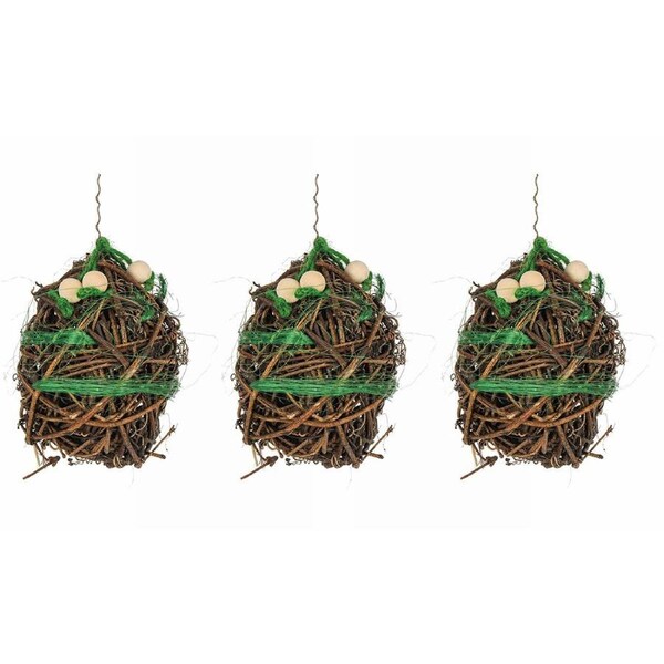 3x Nature Island Deluxe Vine Ball Rabbit/Guinea Pig Pet Chew Activity Toy NTRL