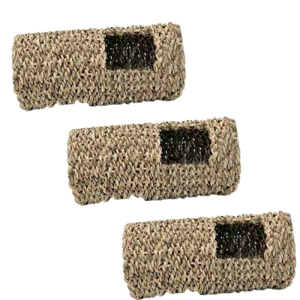 3x Rosewood Sea Grass Play & Sleep Tunnel Hamster/Gerbil Pet Toy S Natural Asst