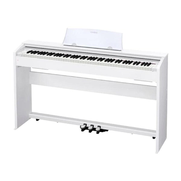 Casio PX-770WE Privia 88-Note Digital Electric Piano With Foot Pedals White