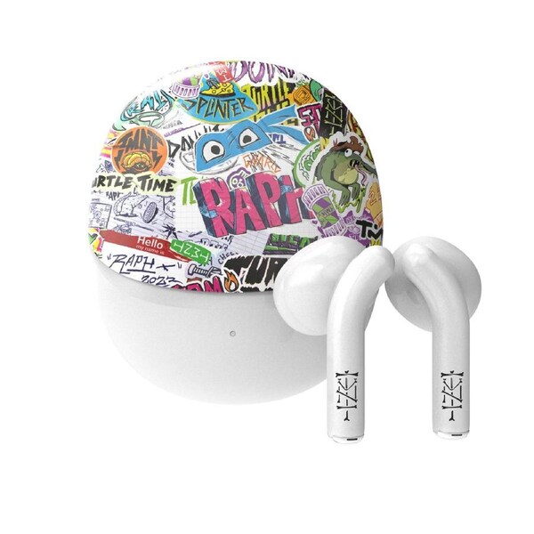 TMNT True Wireless Stereo Earbuds with ENC - Ninja Style, White
