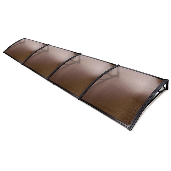 Window DIY Door Awning Patio Canopy UV Shield Brown - 1x4m