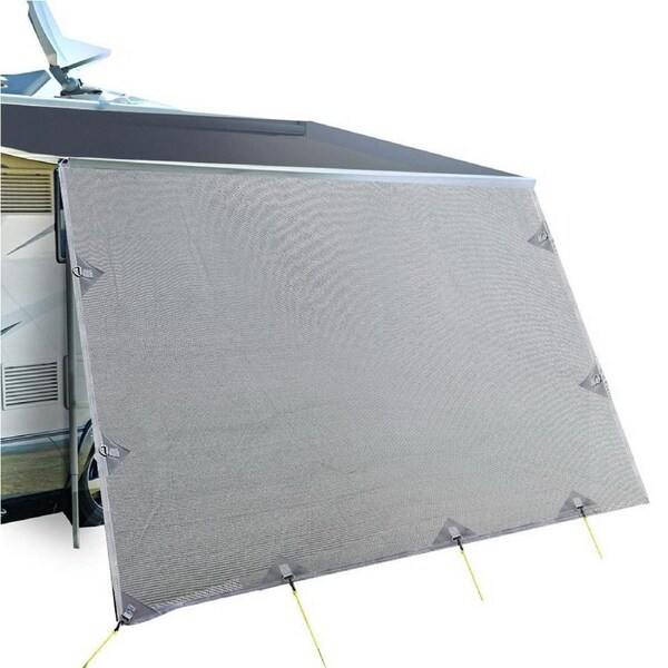 Caravan Privacy Screens Roll Out Awning 4.3X1.95M End Wall Side Sun Shade Screen
